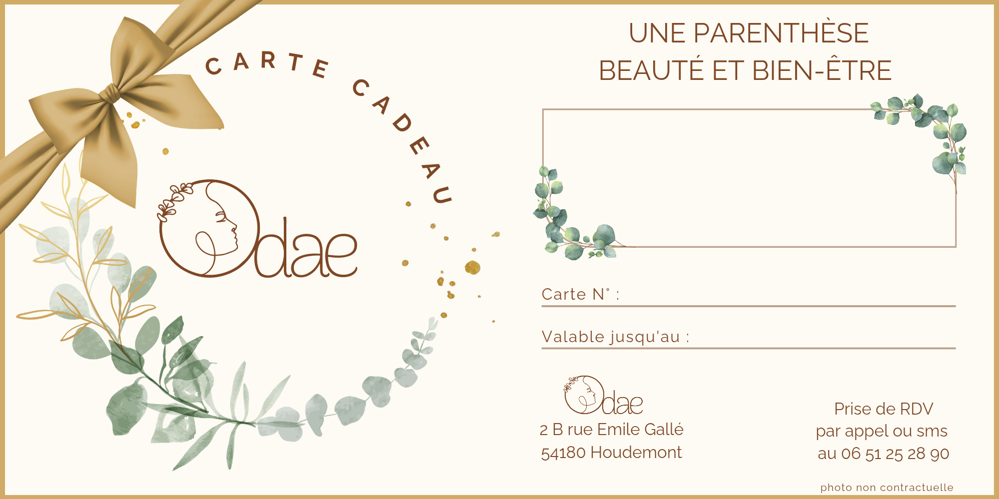 Carte cadeau bien etre nancy